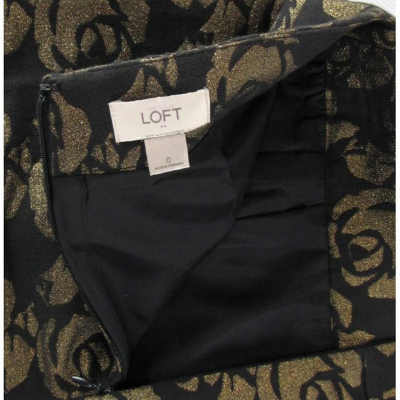 SALE! Floral Shimmery Gold Short Mini Skirt - Picture 3 of 3